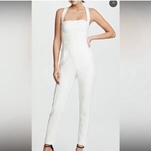 Black Halo White Jumpsuit